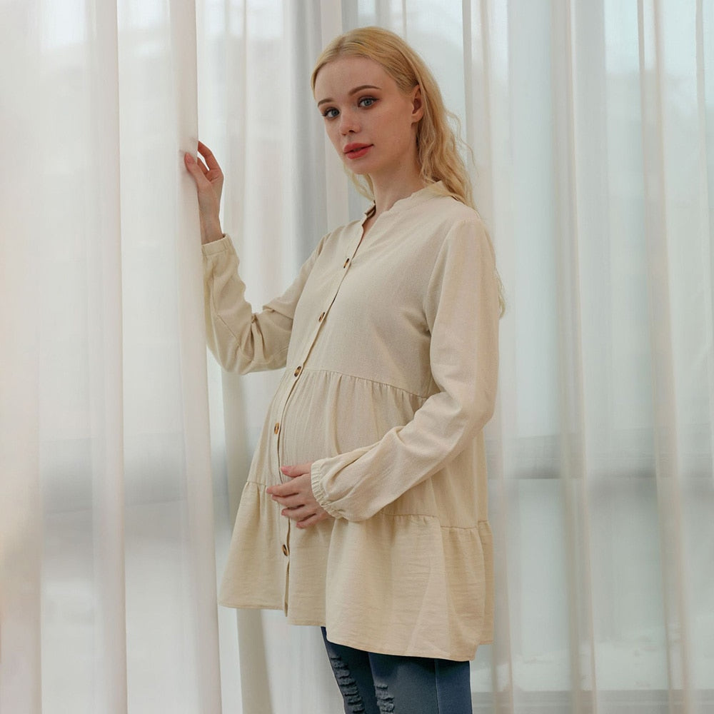 Maternity Shirts Casual Pregnant Women Loose Breastfeeding Pregnancy Clothing