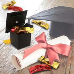 Black Bachelor Hat Cap Candy Box Fo