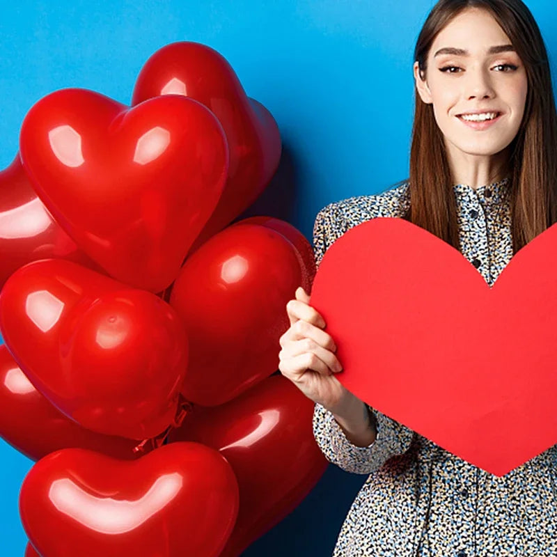 Inflatable Latex Red Heart Balloon