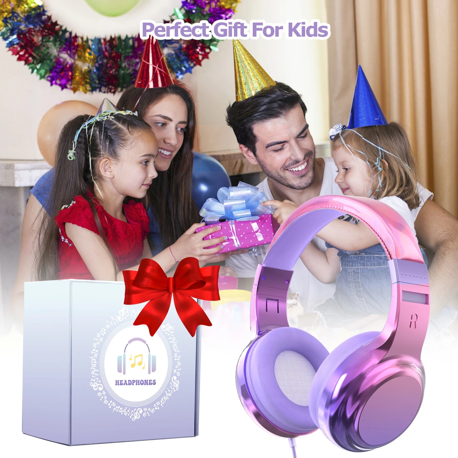 Purple Gradient Wired Earphones