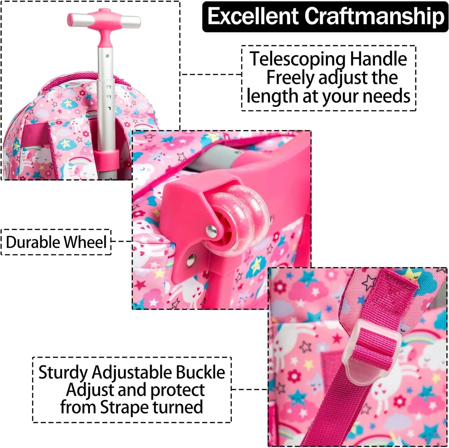 Girls School Wheeled Backpack