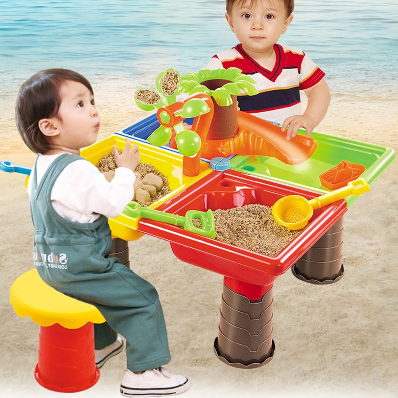 Children's Four grid sand table
