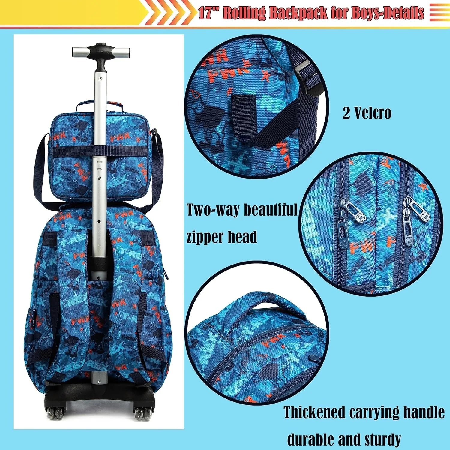 Wheeled Travel Rolling Backpack