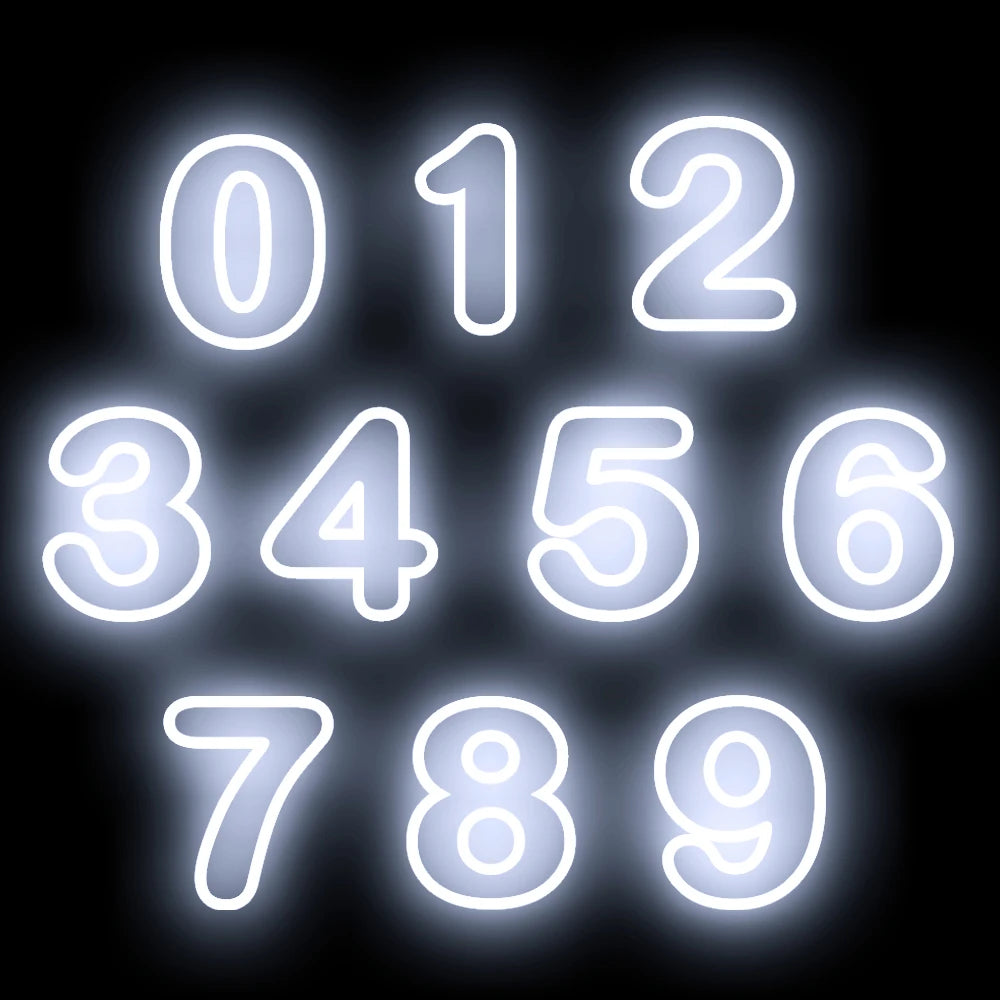 LED Neon Glowing Number