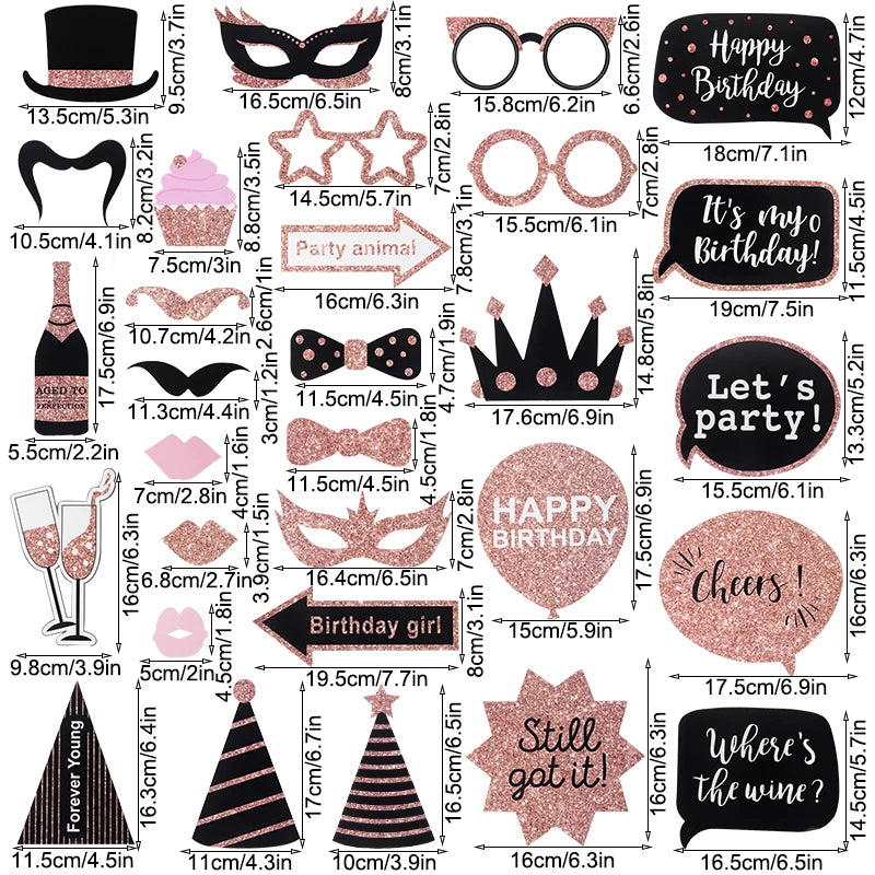 Birthday Funny Photo Booth Props