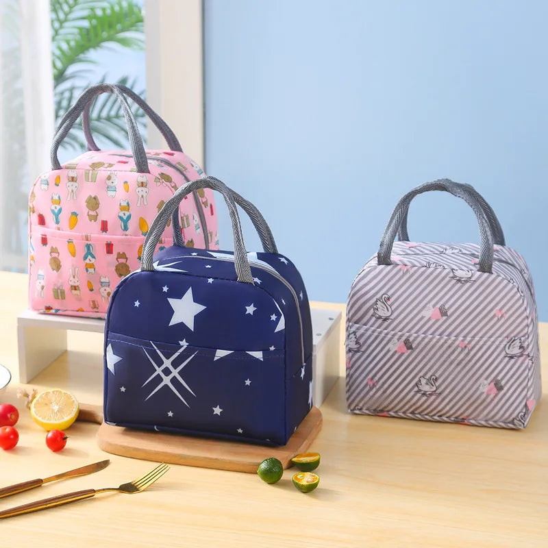 Portable Cartoon Tote Thermal Lunch Box Bag