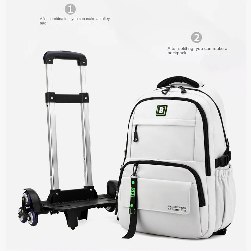 School Bag with wheels Rolling Backpack