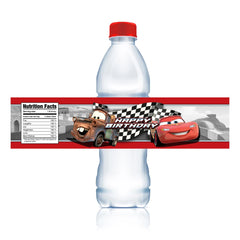 McQueen Lightning Water Bottle Labels