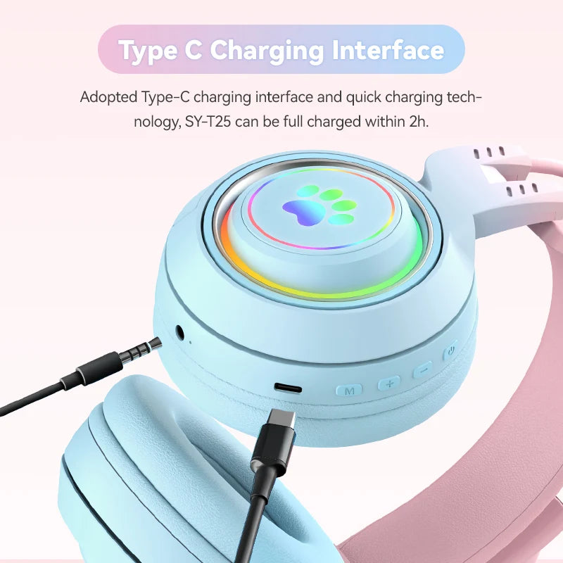 Cute Antlers/Cat Ear Wireless Headphone