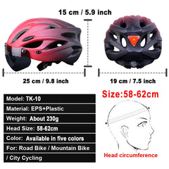 LED Rear Light Dual Mode Helmet