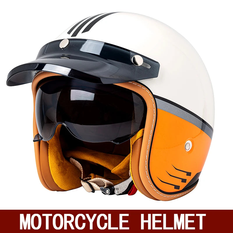 Retro Semi-open Motorcycle Helmet