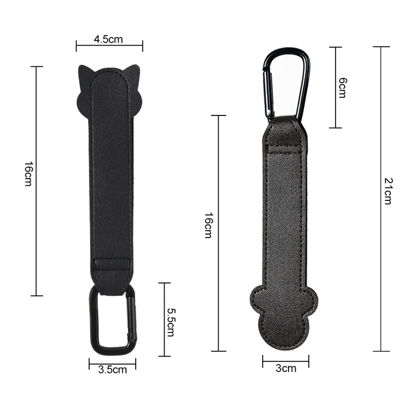 1/2PCS PU Leather Baby Bag Stroller Hook