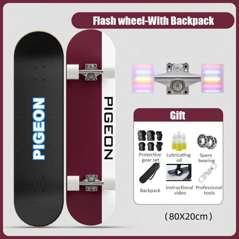 Street Double-warped Skateboard