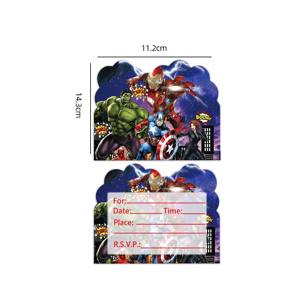 Avengers Theme Invitation Mini Greeting Card