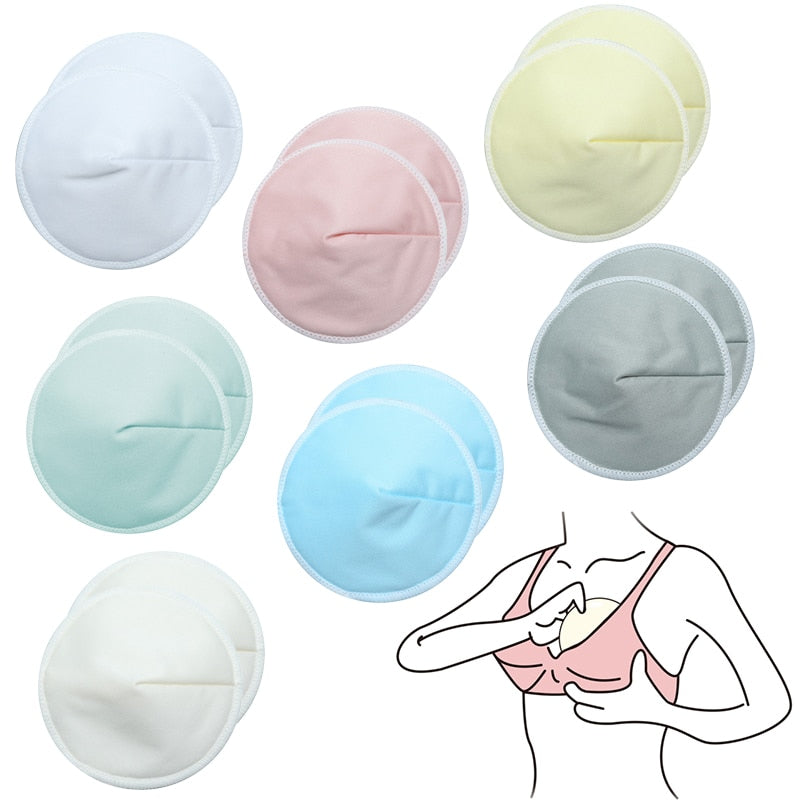 1pair=2pcs Three-Layer Fiber Ultra-Fine Waterproof Breathable Breast Pad Anti-Overflow Maternity Care Pad Baby Feeding