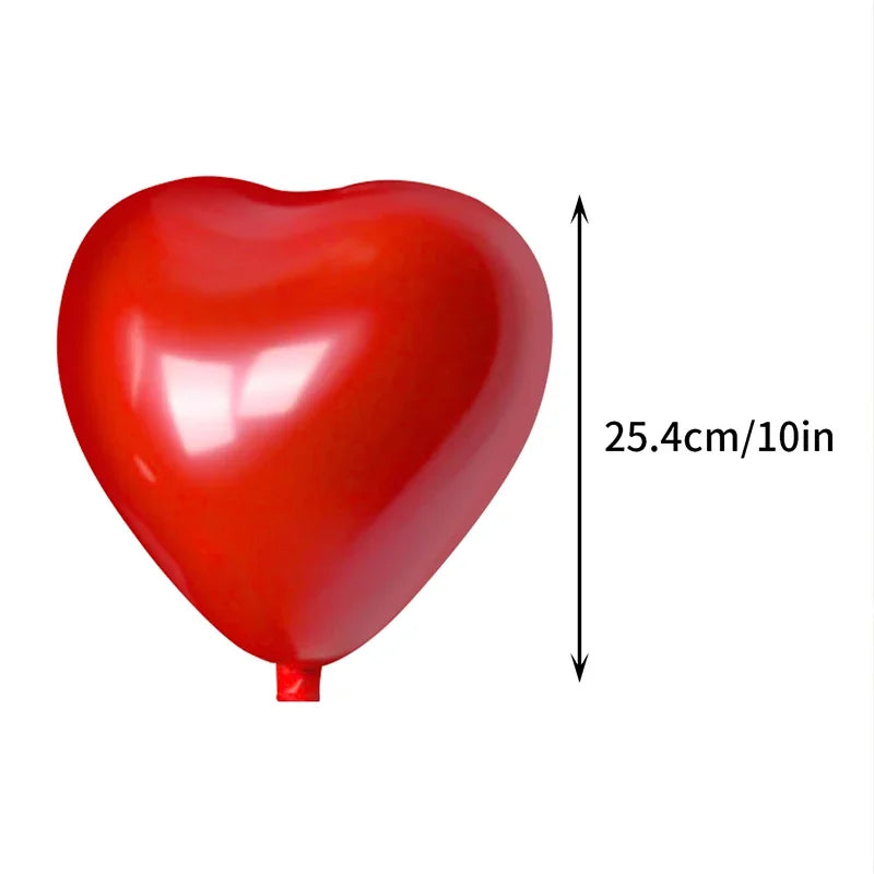 Inflatable Latex Red Heart Balloon