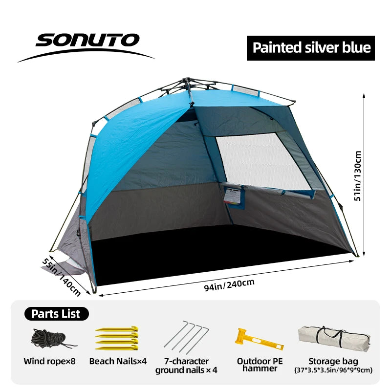 Outdoor 3-4P One-Touch Camping Tent
