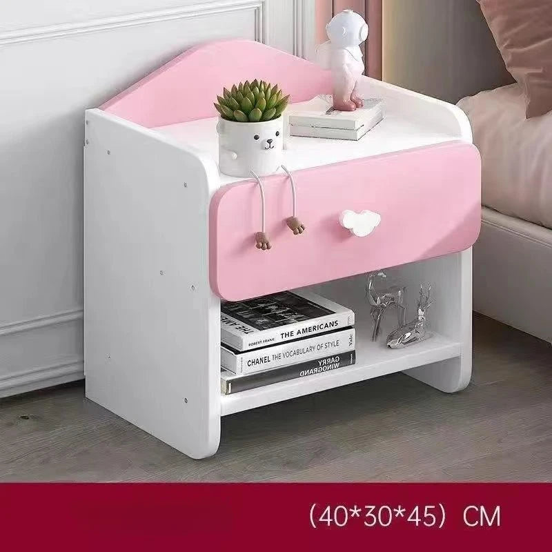 Modern Kid Double Drawers Nightstand