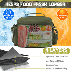 Tactical Heavy Duty Lunch Box Bag Picnic