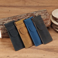 Portable Vintage PU Leather Pen Case