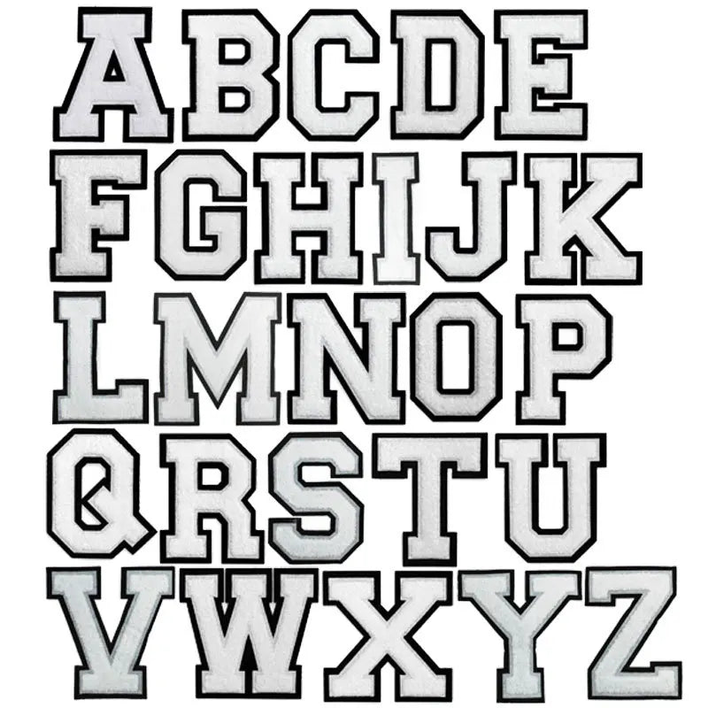 Embroidered Letters Iron On Patch