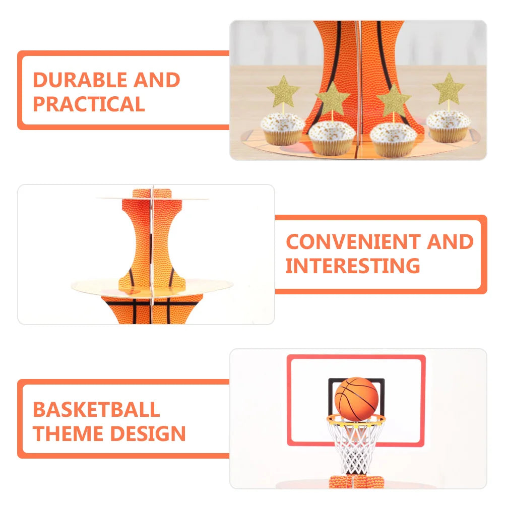 Basketball Cake & Cupcake Stand