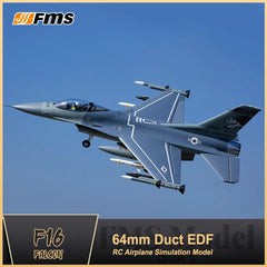 Fms 64mm F-16 F16 V2 Falcon Fighter Jet
