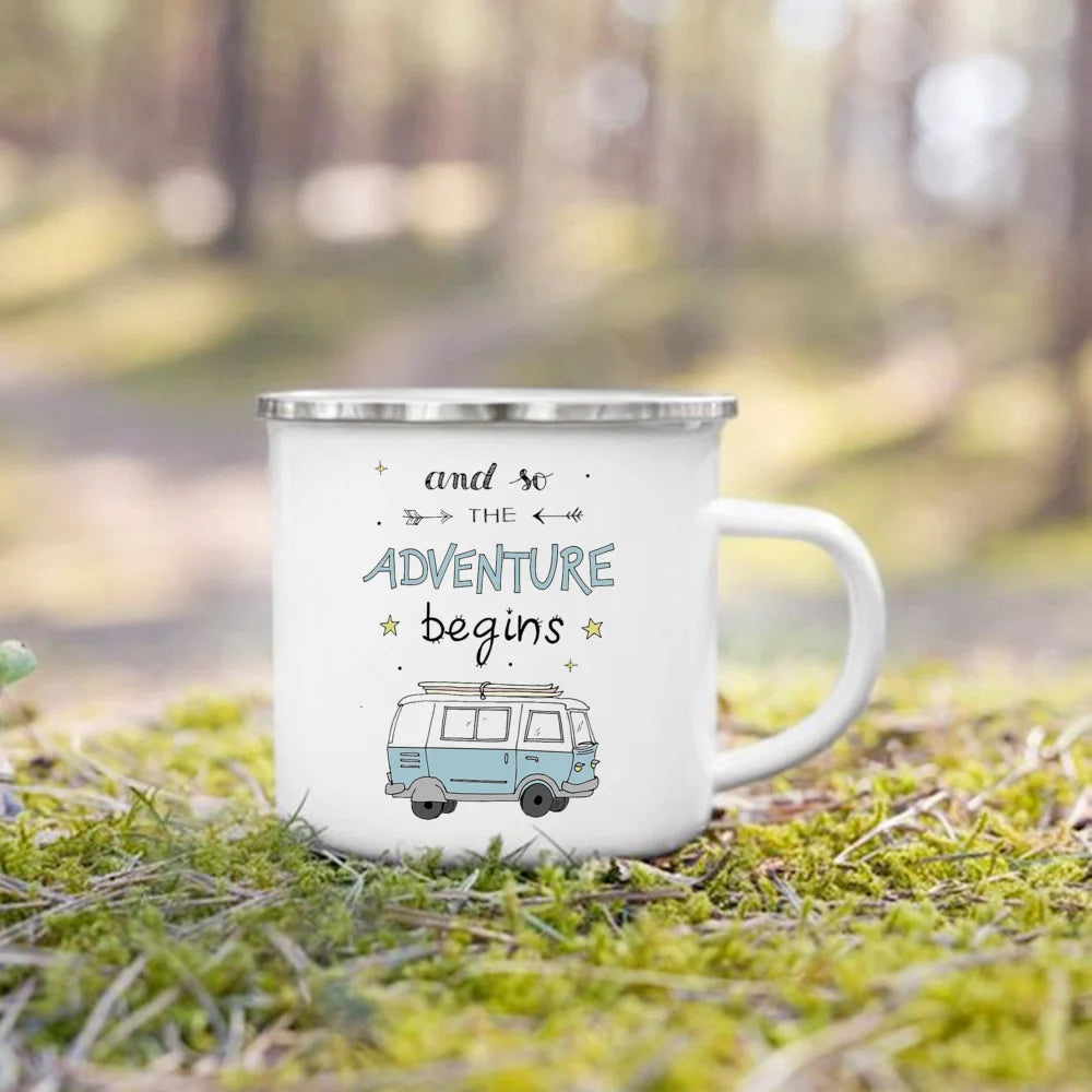 Life Is Better By The Campfire Printed Camper Mugs