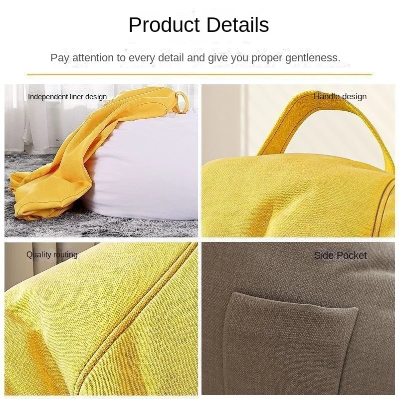 Pedal Pillow Floor Linen Cloth Lounger Seat