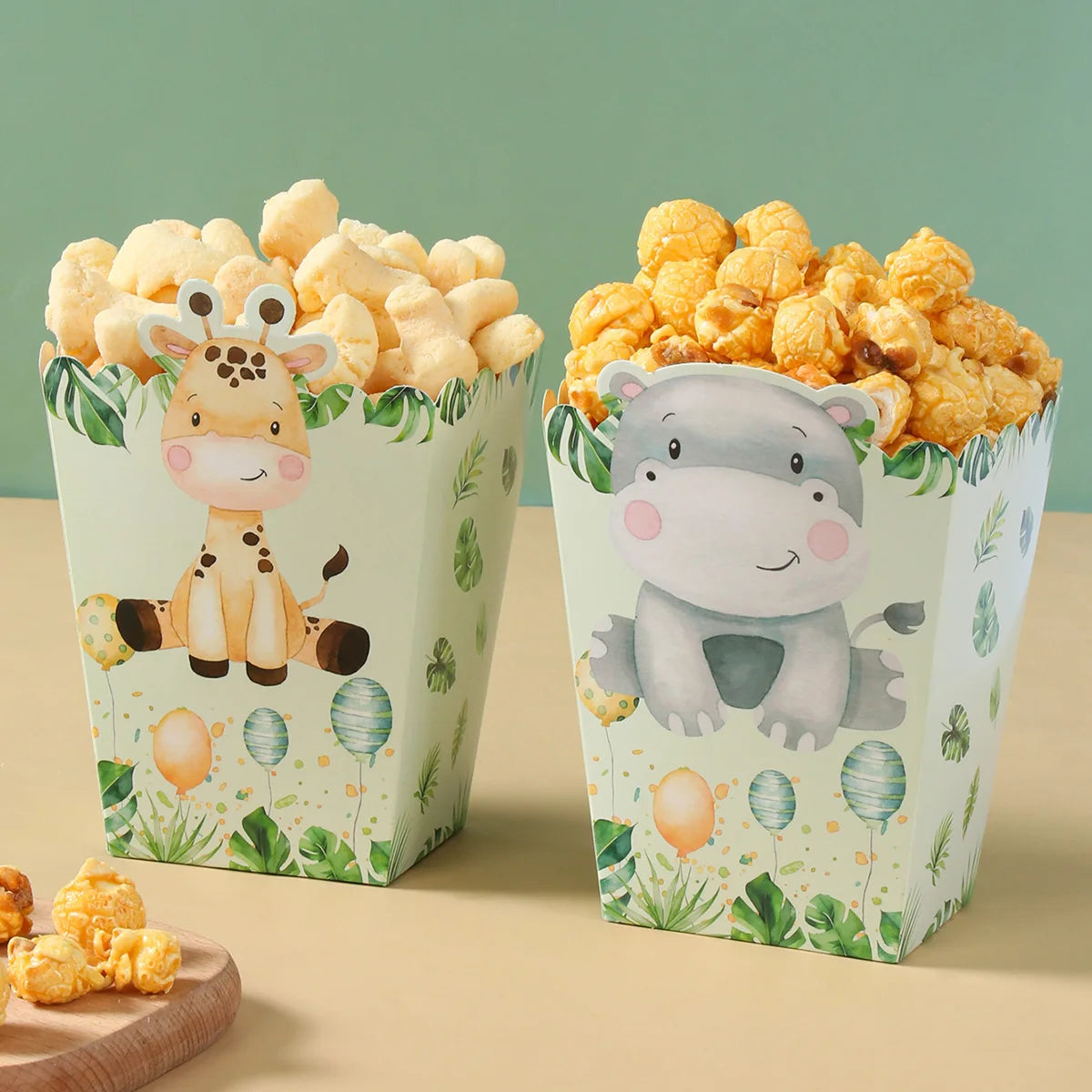 Jungle Animal Safari Popcorn Boxes