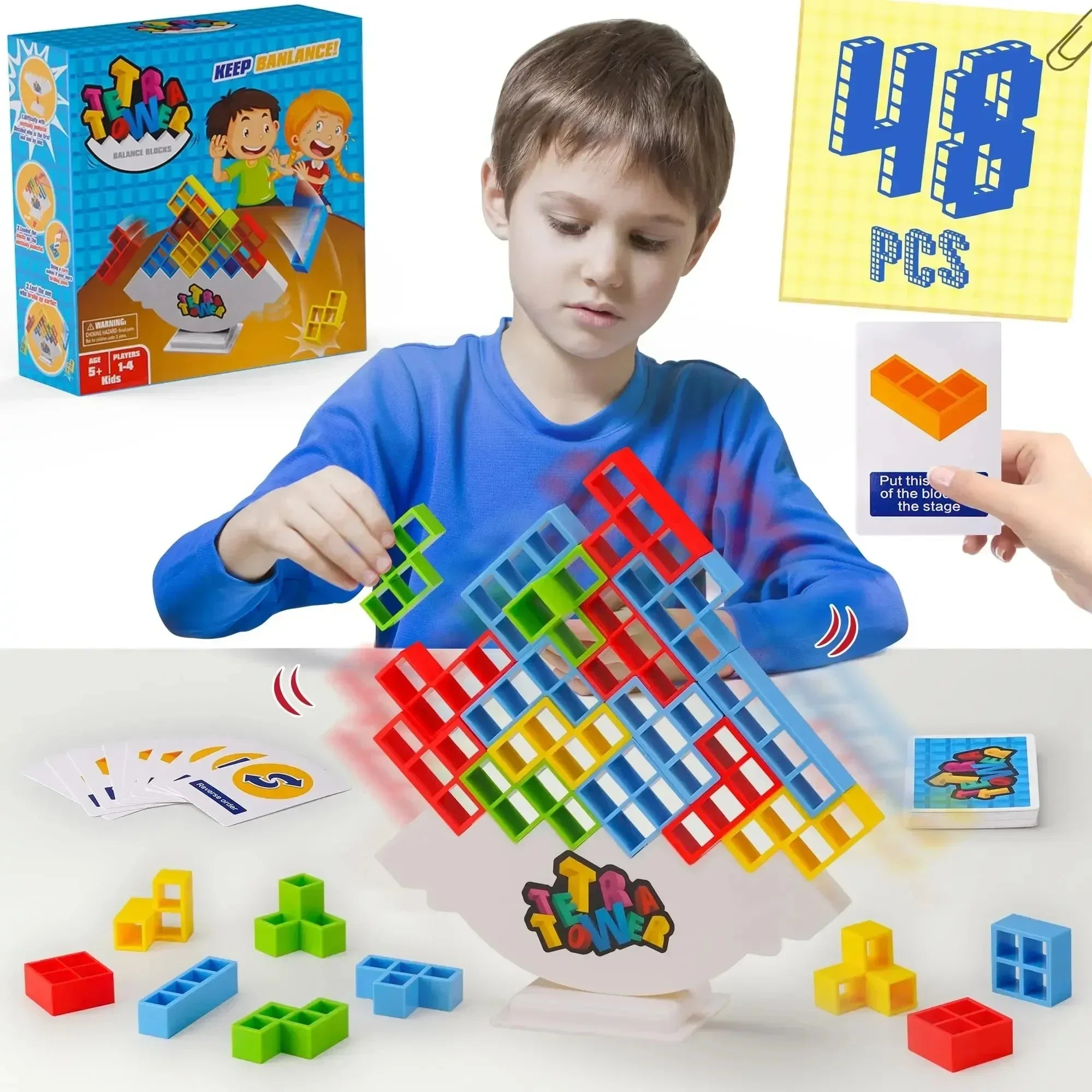 Stacking Building Blocks Board Game