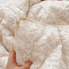 Baby Camellia Rose Muslin Blanket