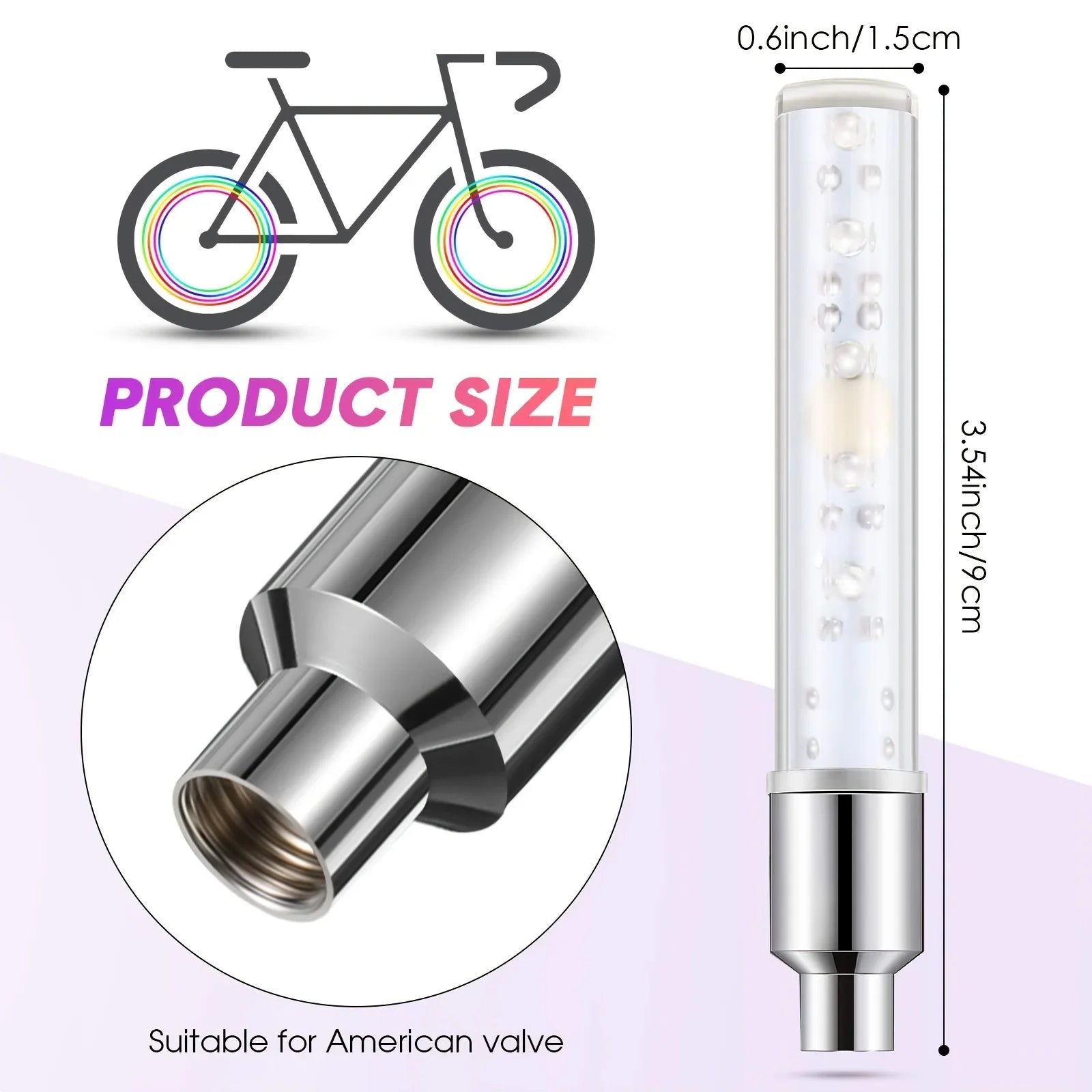 Tire Valve LED swivel Neon Lamp