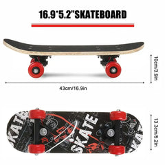 Maple Wood Double Rocker Skateboard