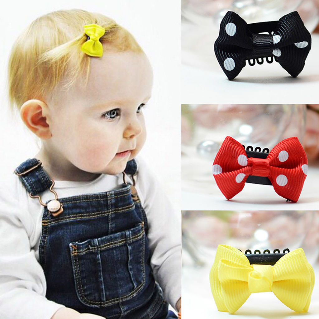 10-50Pcs/Candy Color Baby Mini Bow Hair Clips