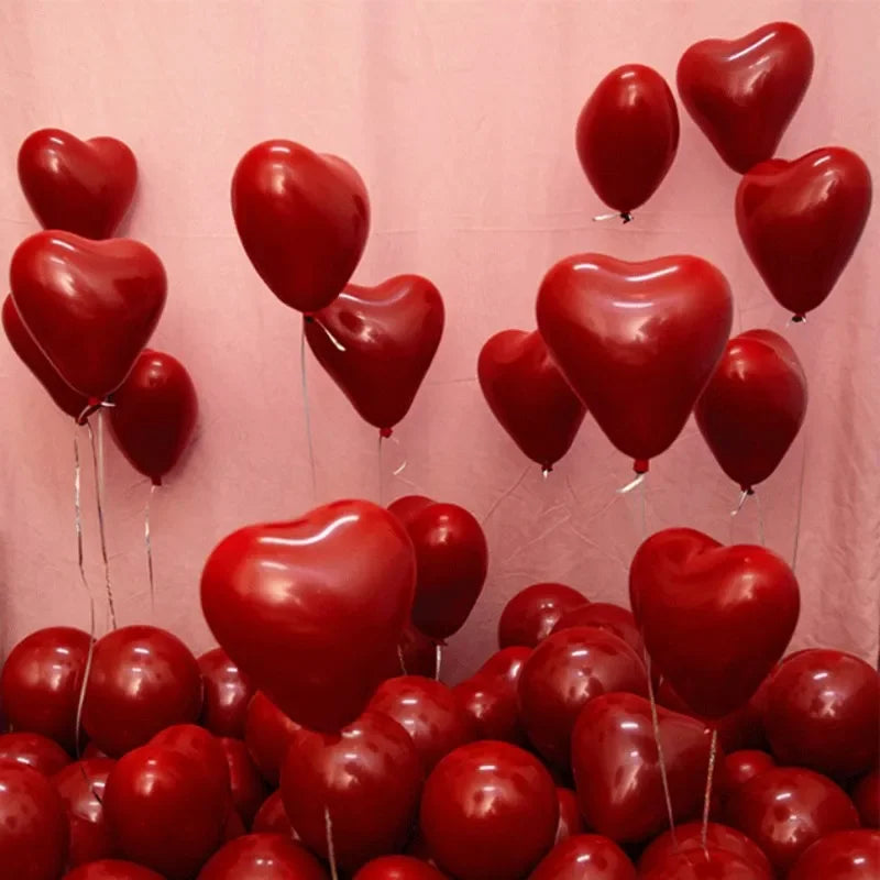 Inflatable Latex Red Heart Balloon