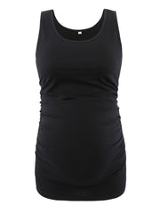 Maternity Tops Basic Maternity Clothes Tank Top Pregnancy Shirt Ruched Casual