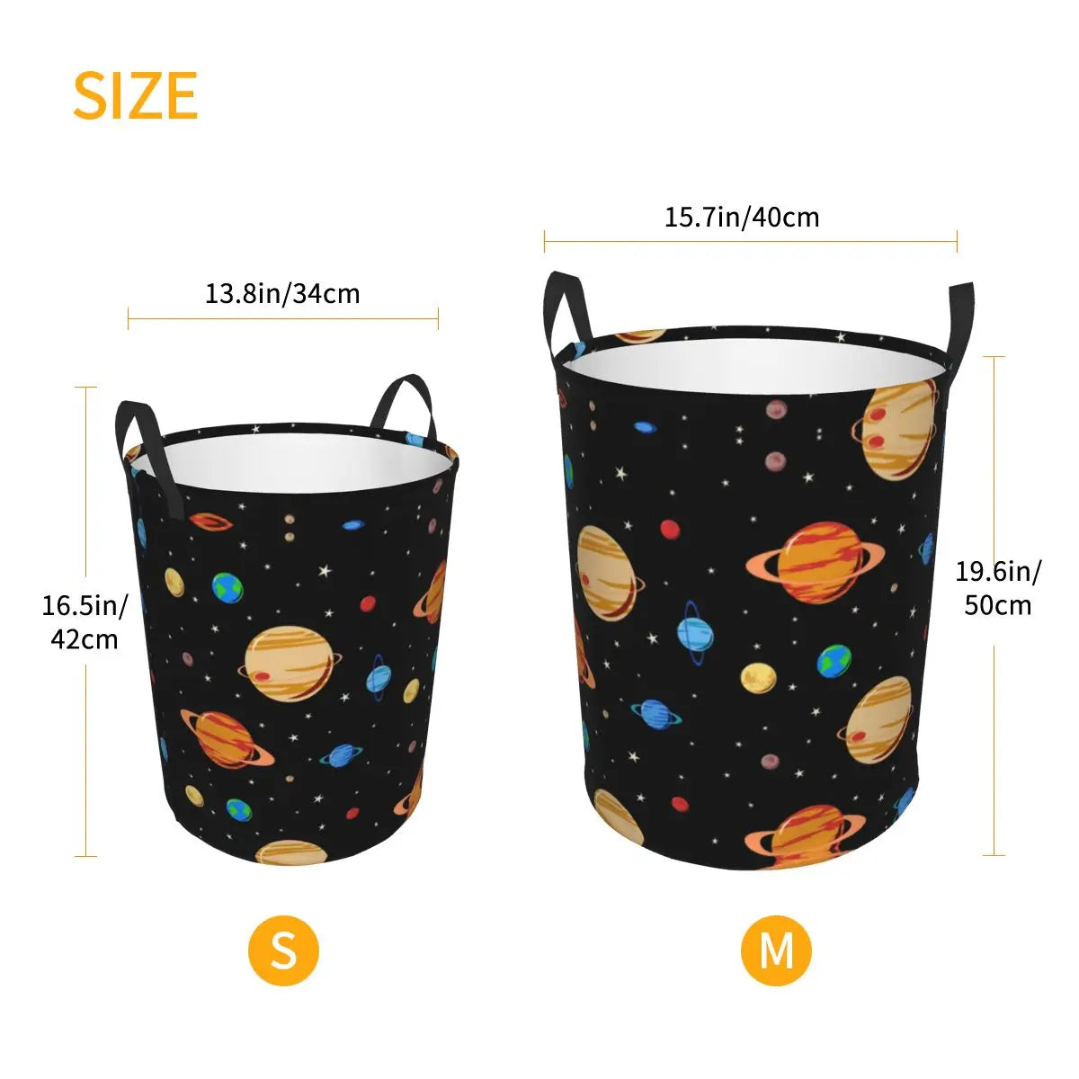 Planets Pattern Laundry Foldable Basket