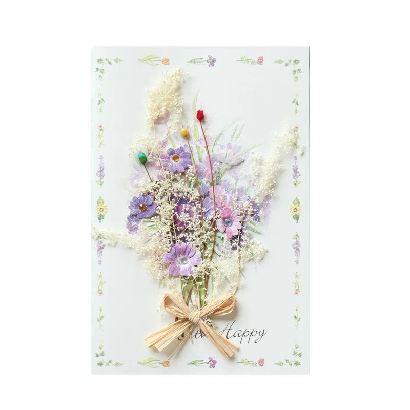 Creative Romantic Flower Greeting Postcard