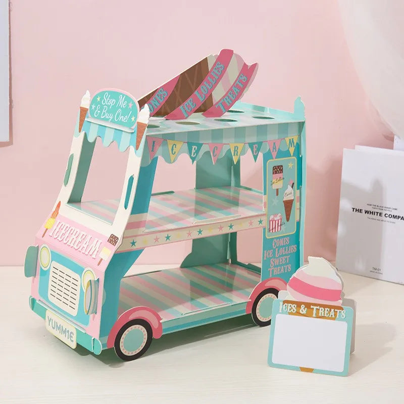Double-decker Bus Shape Cake Stand