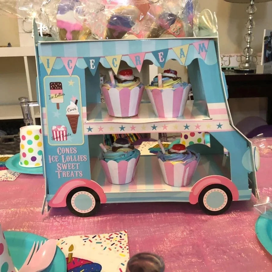 Double-decker Bus Shape Cake Stand
