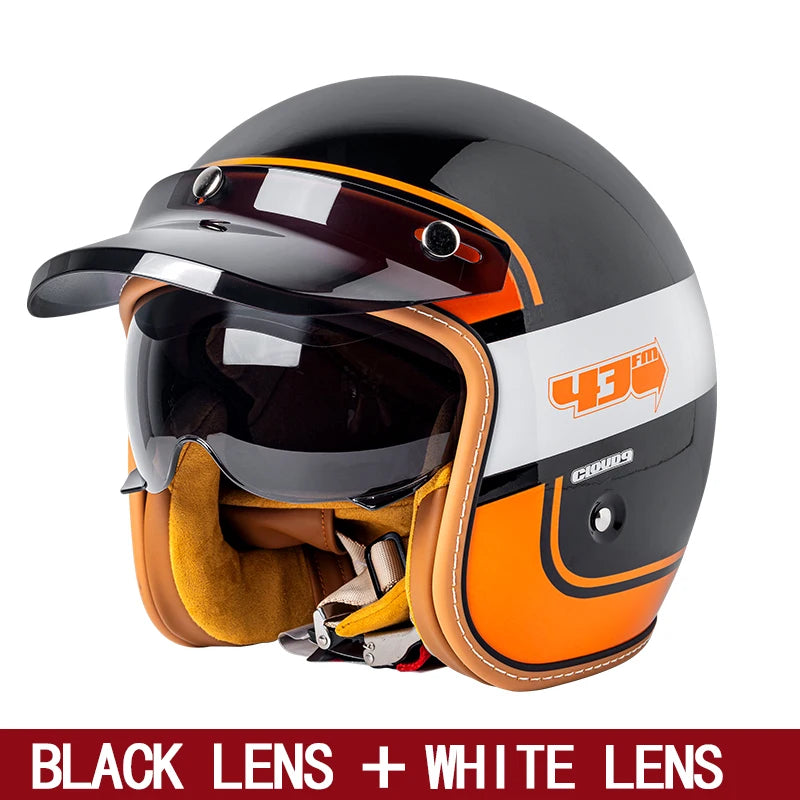 Retro Semi-open Motorcycle Helmet