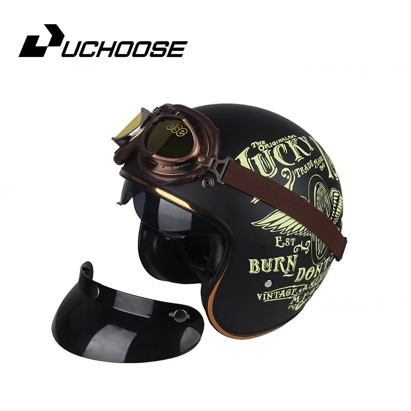DOT Open Face Casco Moto
