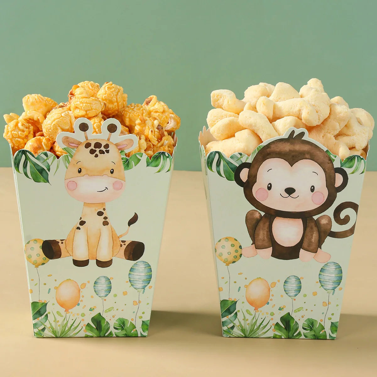 Jungle Animal Safari Popcorn Boxes