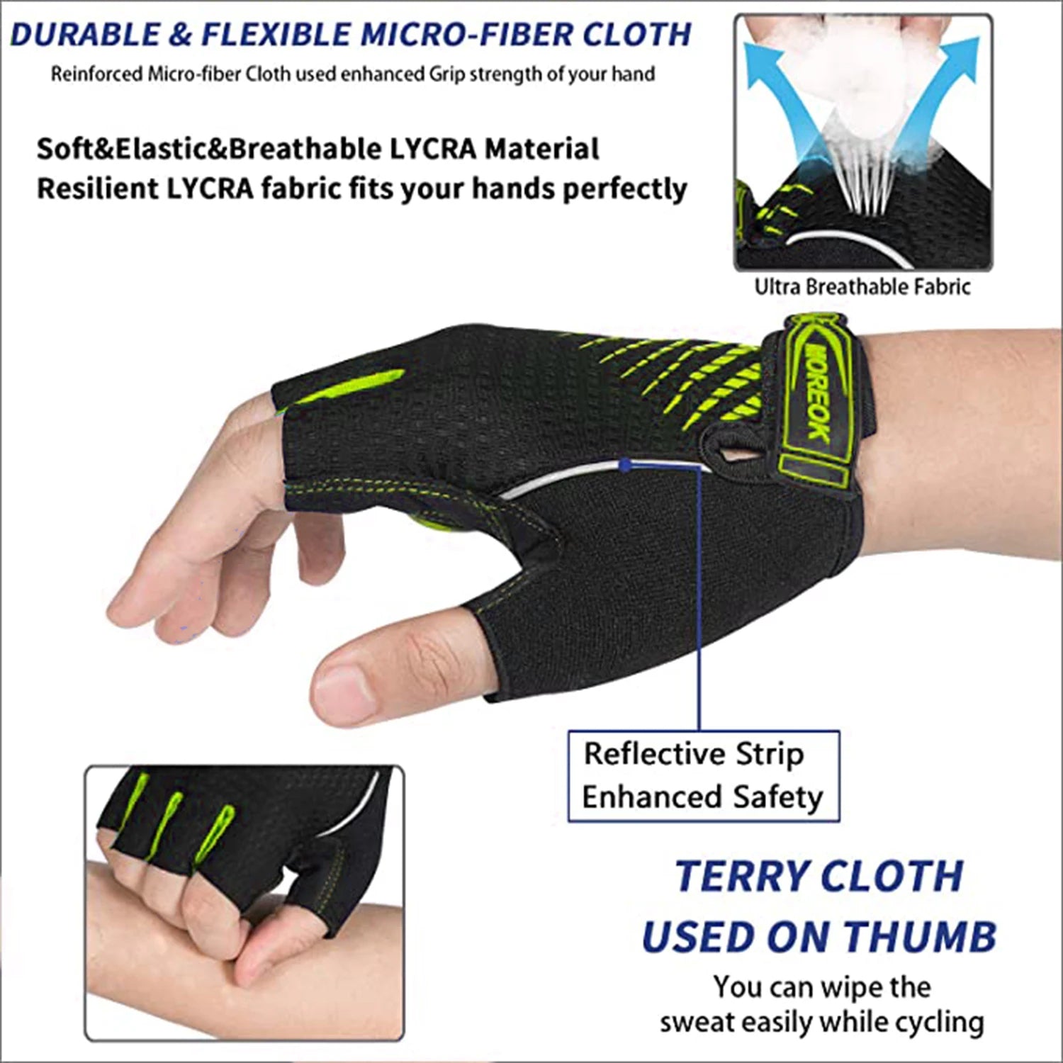 Liquid Gel Pad Bicycle Gloves