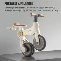Push Handle Folding Toddler Bikes