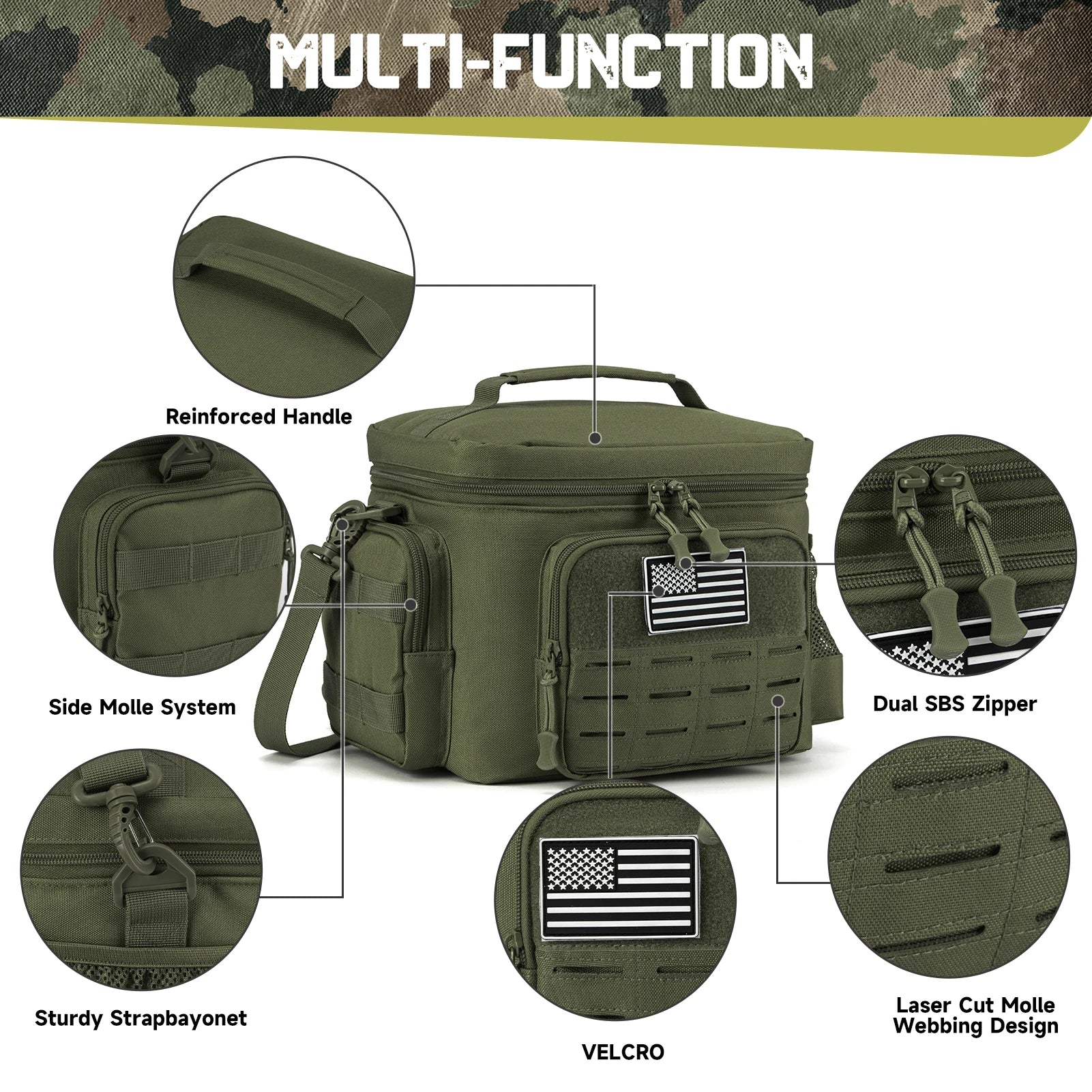 Tactical Heavy Duty Lunch Box Bag Picnic