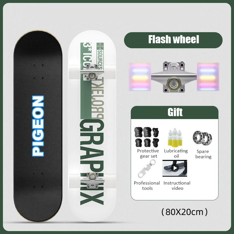 Street Double-warped Skateboard