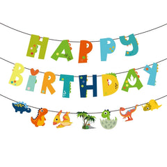 Dinosaur Happy Birthday Garland Banner