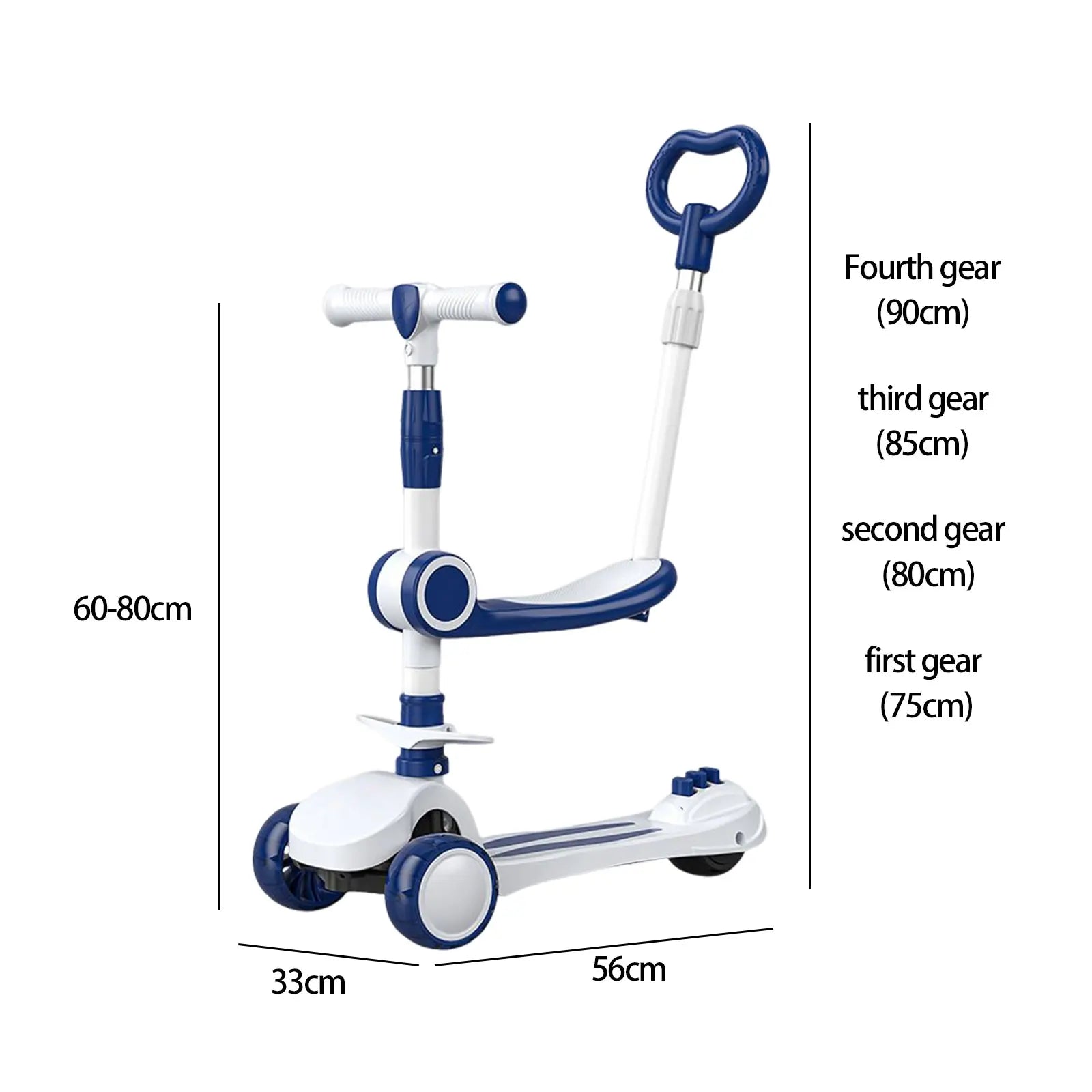 Portable Rotating Seat Scooter